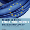 Università e Ricerca: l'Italia e l'Europa del futuro