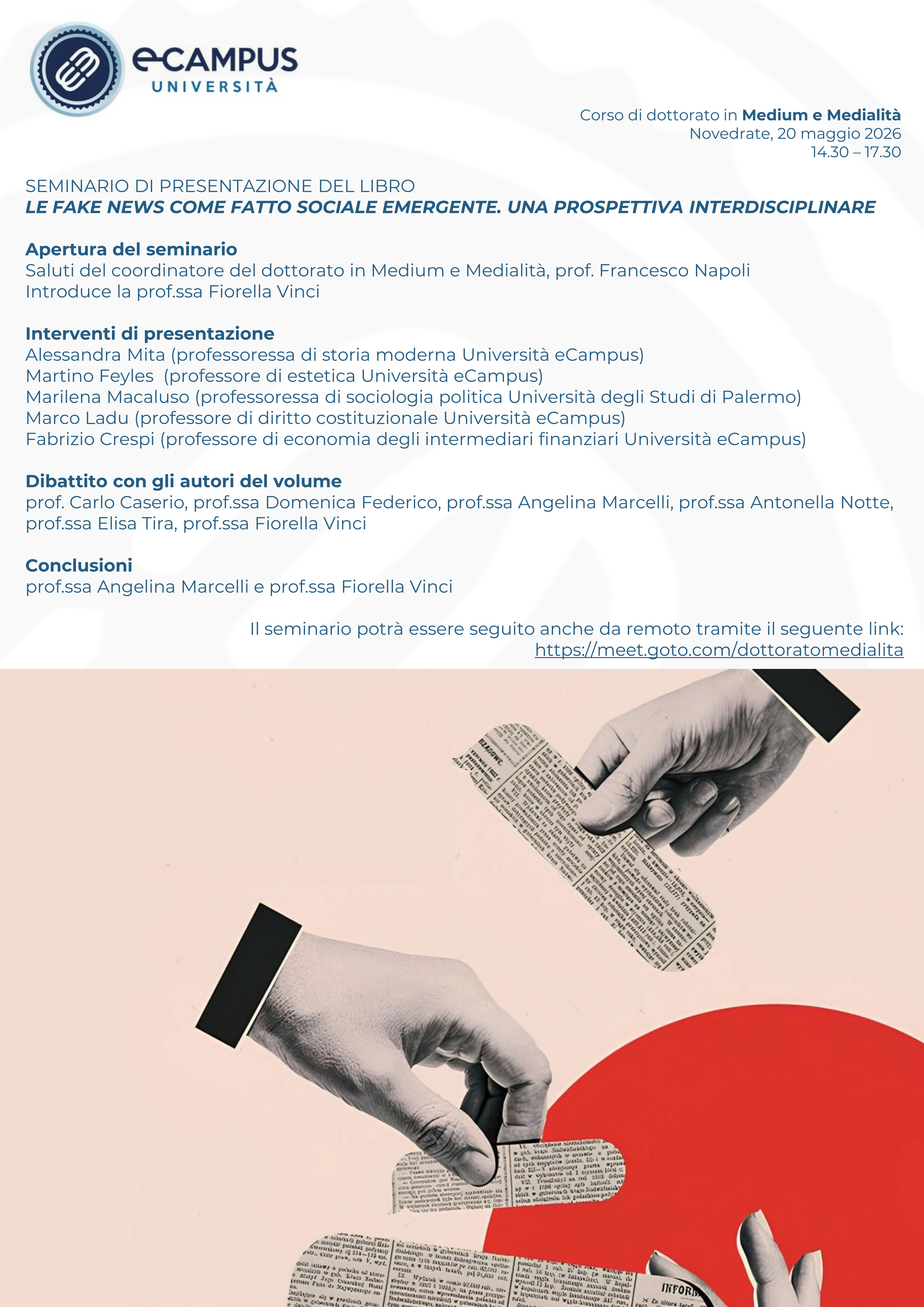 LE FAKE NEWS COME FATTO SOCIALE EMERGENTE. UNA PROSPETTIVA INTERDISCIPLINARE
