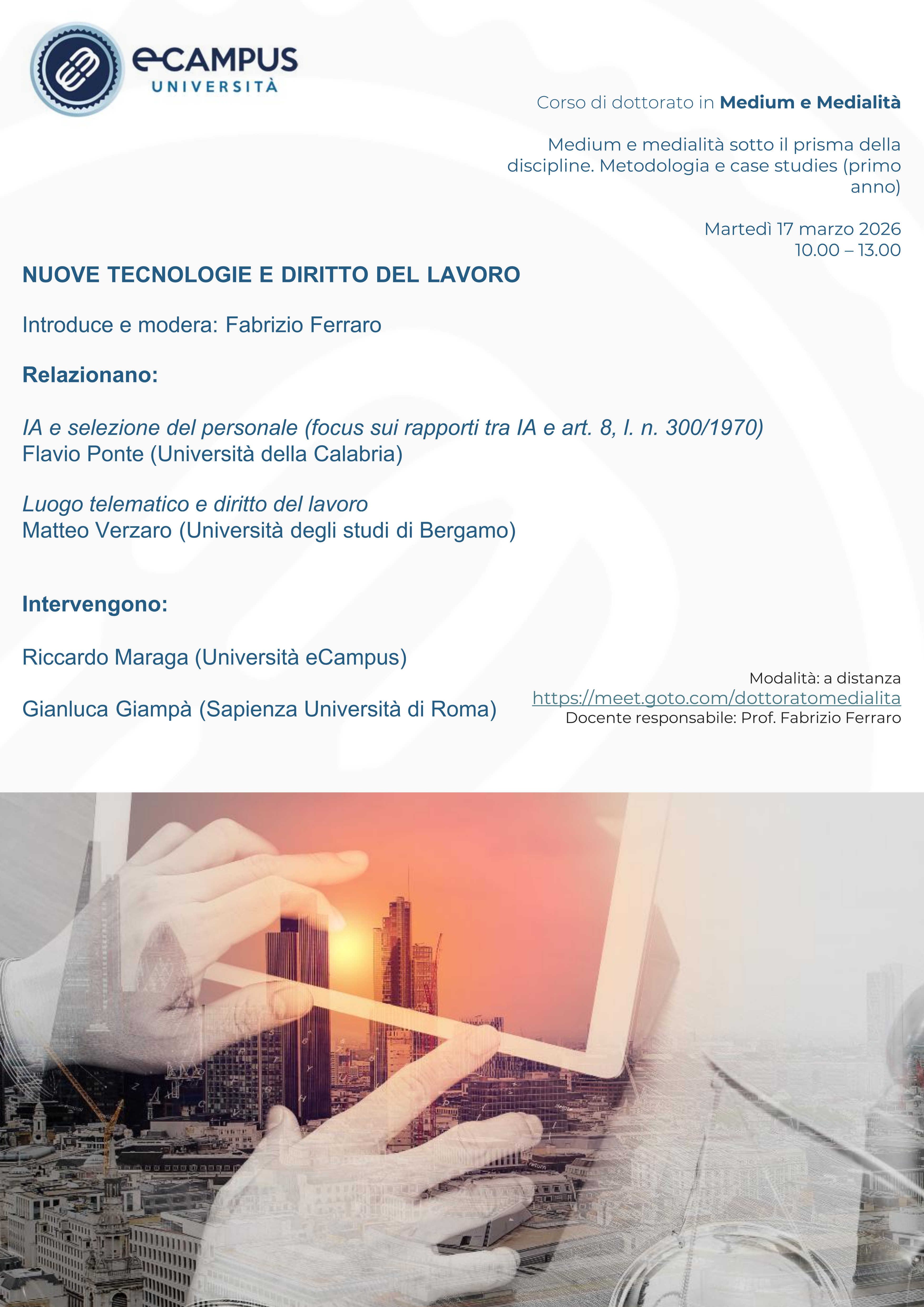 NUOVE TECNOLOGIE E DIRITTO DEL LAVORO
