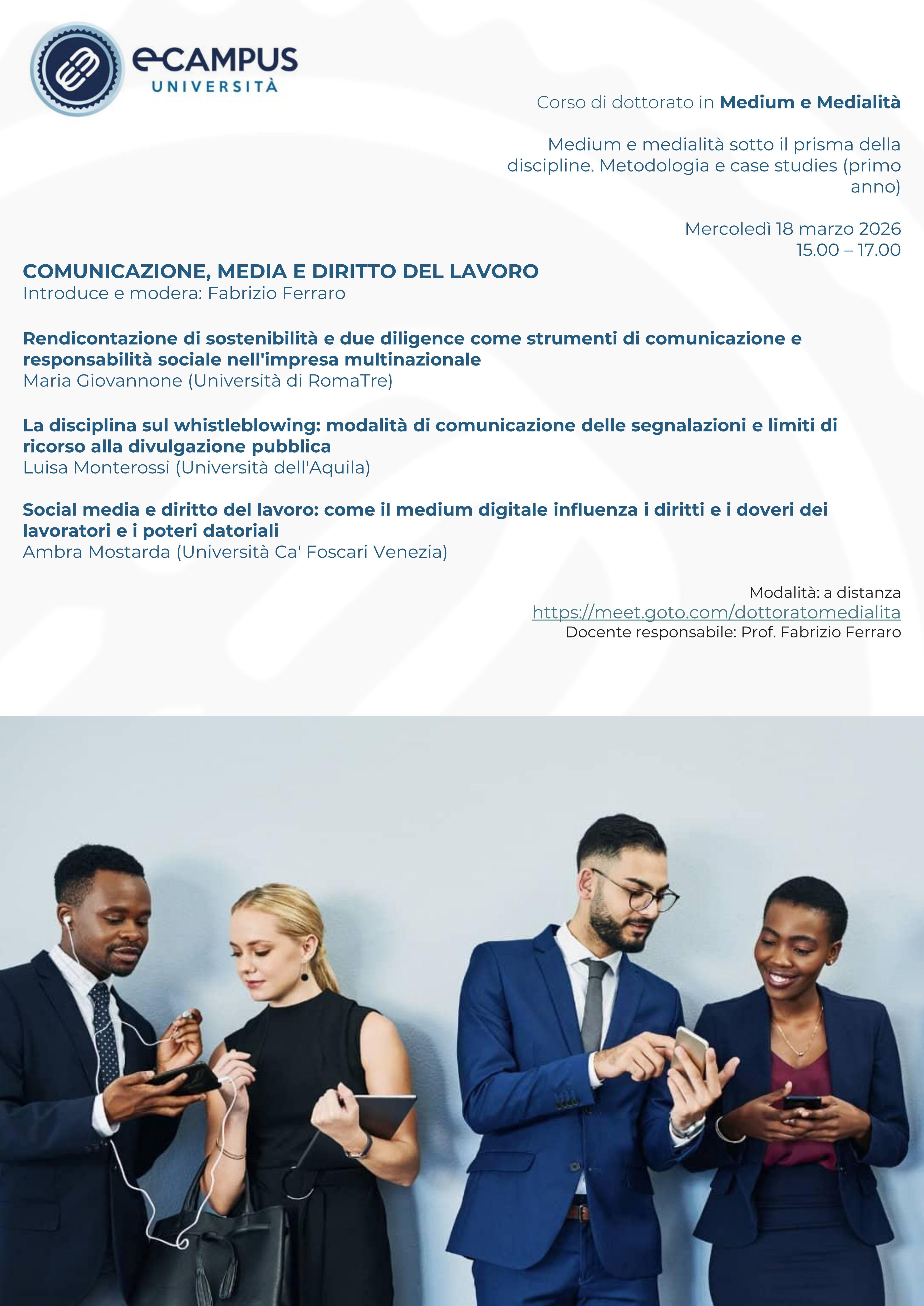 COMUNICAZIONE, MEDIA E DIRITTO DEL LAVORO
