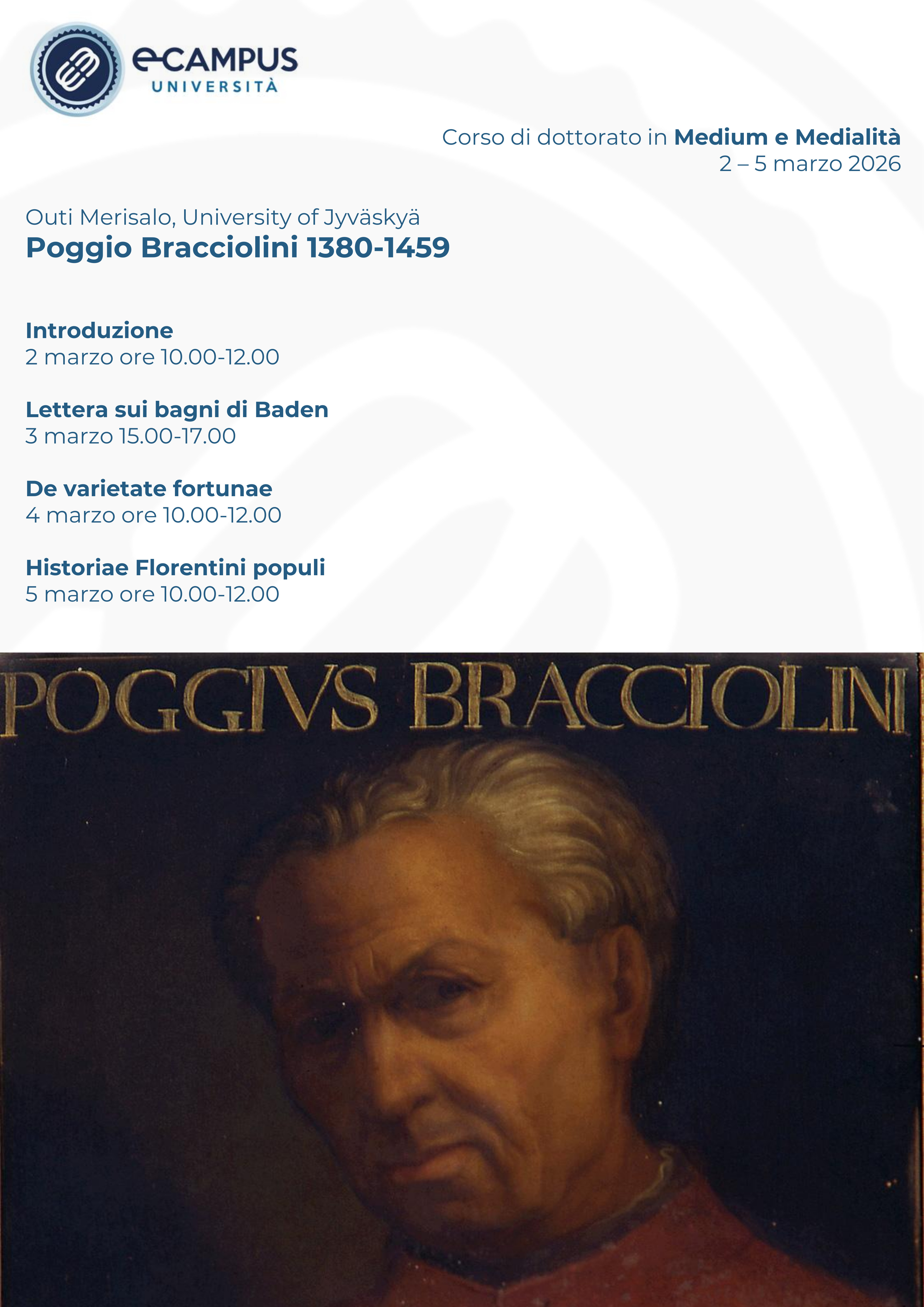 Poggio Bracciolini 1380-1459