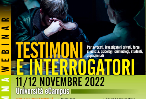 webinar analisi criminale testimoni e interrogatori