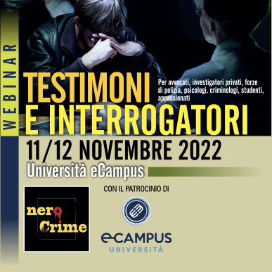 webinar analisi criminale testimoni e interrogatori