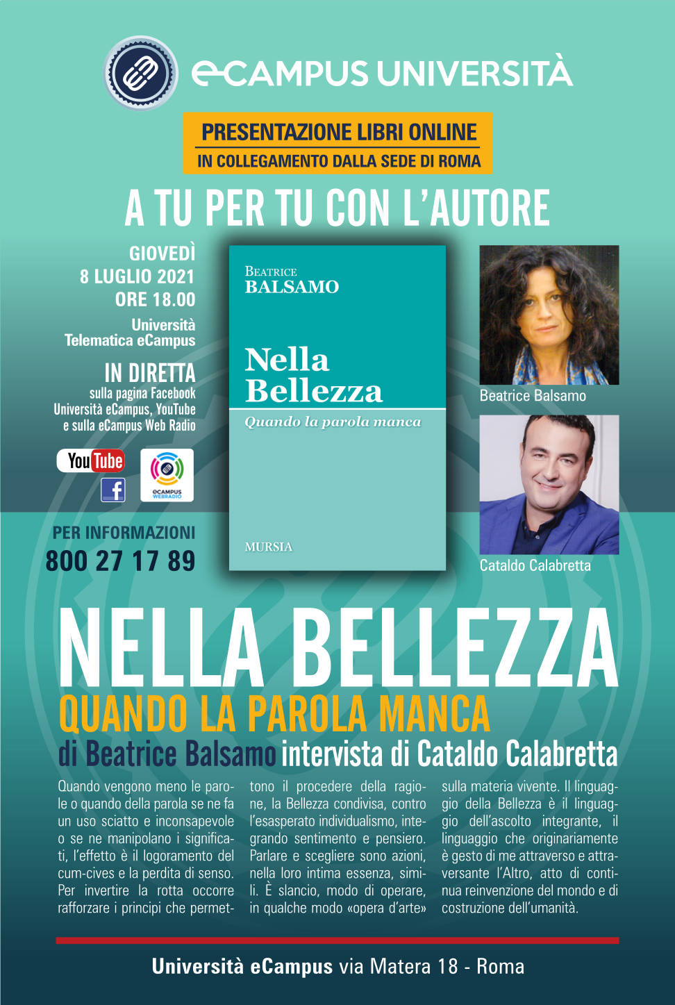 A tu per tu con l'autore - Nella bellezza quando la parola manca