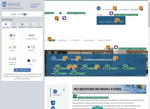 validazione Wave pagina Polo Bibliotecario Multimediale di Ateneo