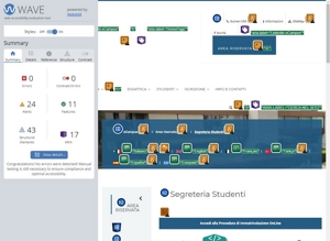 validazione Wave pagina Segreteria Studenti