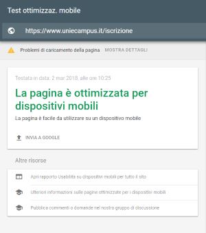 validazione Google-mobile pagina Iscrizione