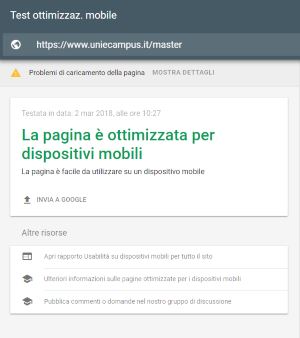 validazione Google-mobile pagina Master