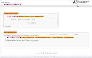 validazione AChecker pagina Ateneo