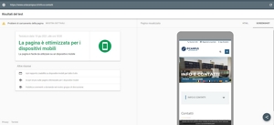validazione Google-mobile pagina Info e Contatti
