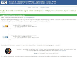 validazione folgi di stile portale ecampus