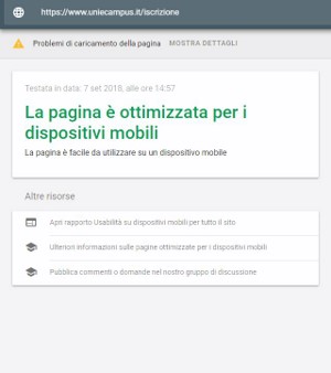 validazione Google-mobile pagina Iscrizione