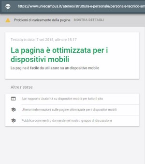 validazione Google-mobile pagina Numeri Utili